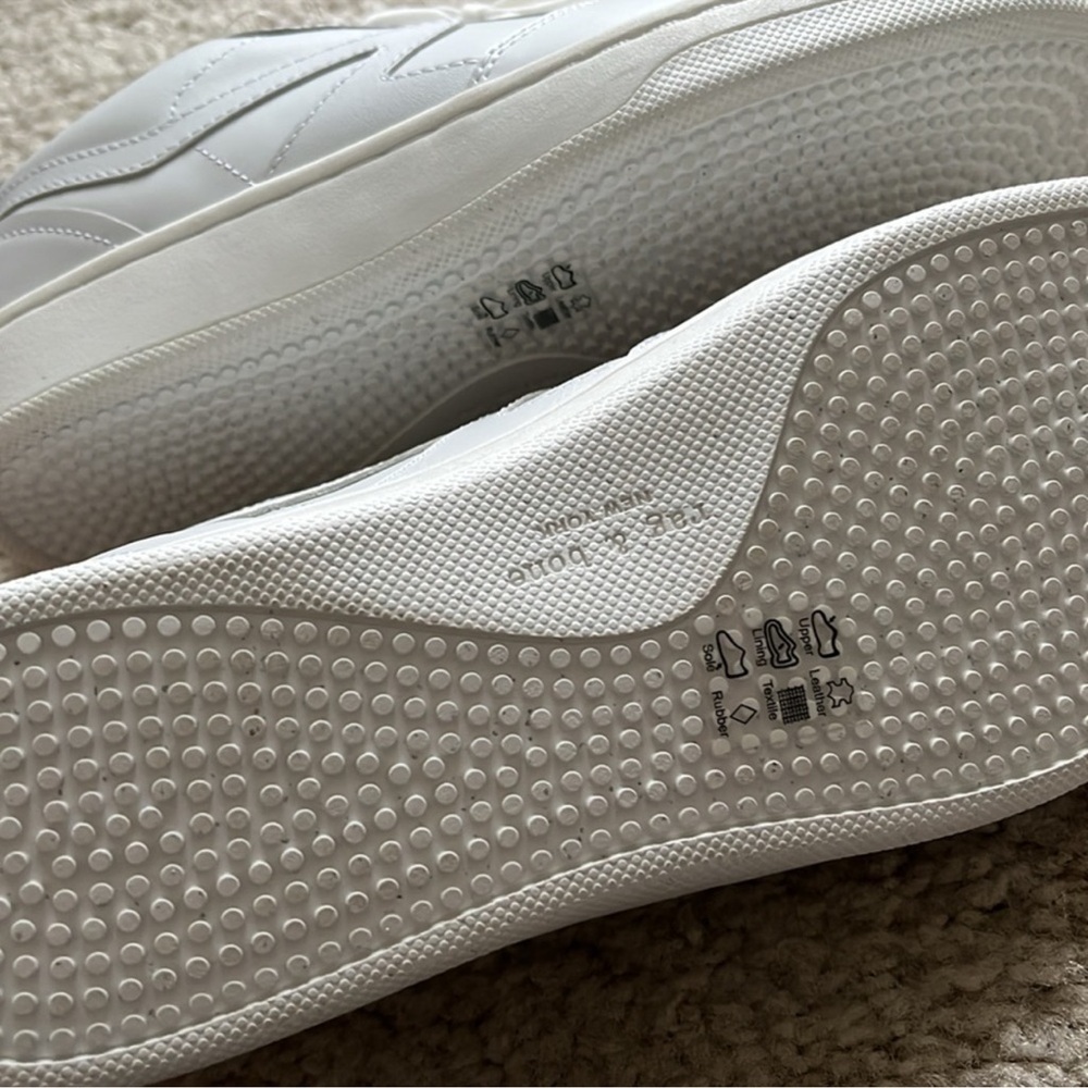 rag & bone Women's Retro Court Leather Sneaker White Platform Lace-Up - Picture 9 of 13